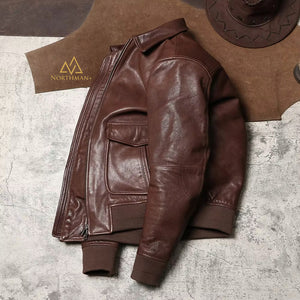 Type A2 leather flight jacket