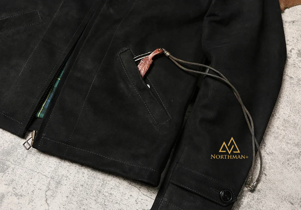 DEPP JACKET IN BLACK NUBUCK by NorthmanPlus