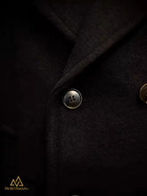 Woolen Peacoat for Men in Black