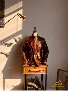 VINTAGE BRITISH MOTORCYCLE JACKET FOR MEN