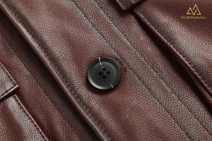 Watson Field leather jacket in Brown