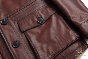 Watson Field leather jacket in Brown